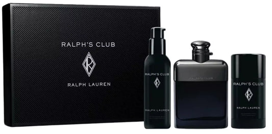 RALPH LAUREN RALPH'S CLUB  EDP SP 3.4oz+2.5oz After shave balm+2.6oz  deodorant